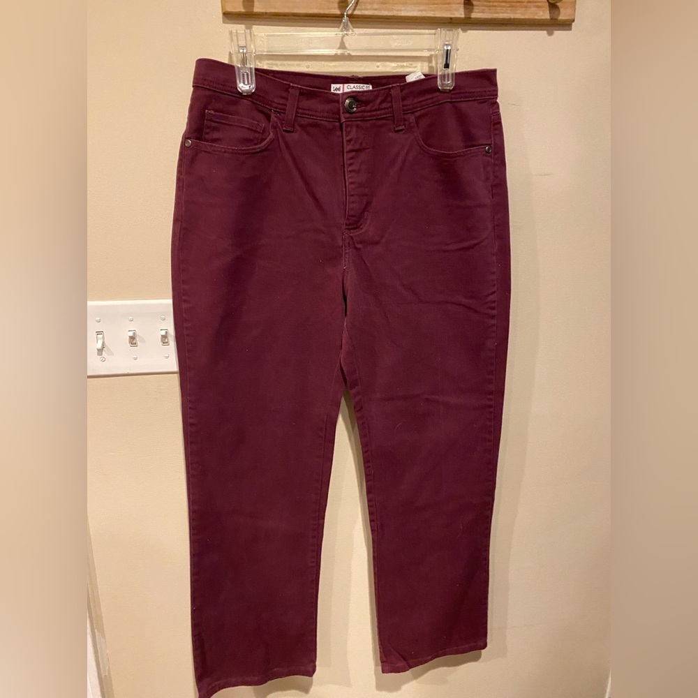 Lee burgundy jeans. Size 12P​